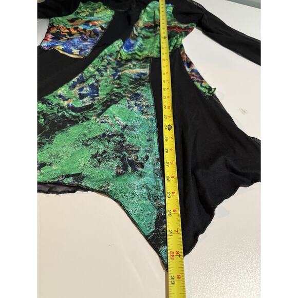 From the Heart Womens Tunic Top Size L Artsy Boho Sheer Mesh Lagenlook - Picture 6 of 6